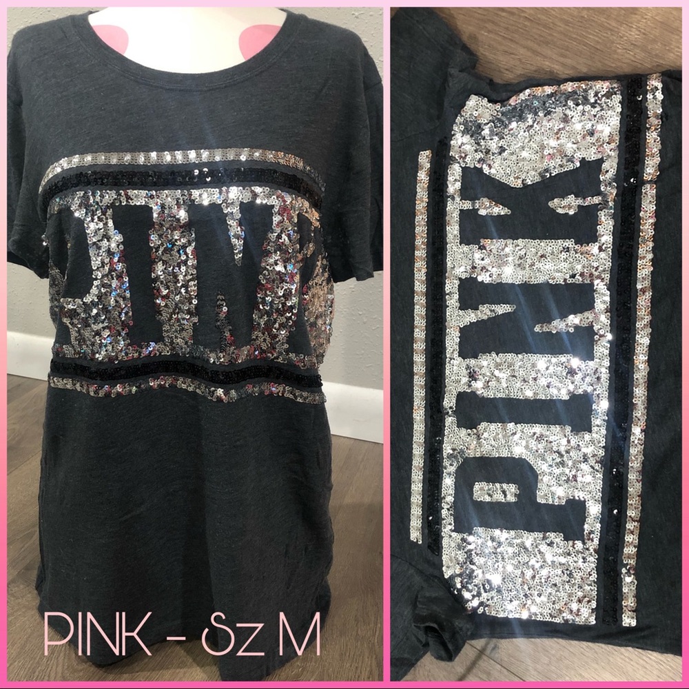PINK sequin T-Shirt